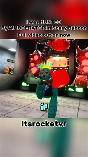 I was hunted by a moderator in scary baboon #scarybaboon #vr #fy #fyp #viral