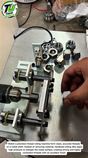 Amazing Thread Rolling Machine! Perfect Threads Without Cutting