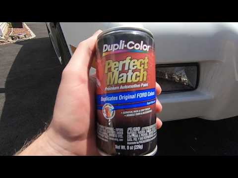 Bumper Repair with Duplicolor Perfect Match spray paint touch up