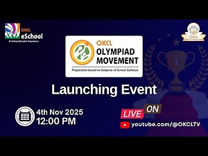 OKCL Olympiad Movement Launching Event | Live on 4th Nov 2025