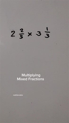 30K views · 301 reactions | Multiplying Mixed Fractions. Convert to Improper Fraction. Cross Cancellation. #mathematics #arithmetic #reels | Math Fannatics | Facebook
