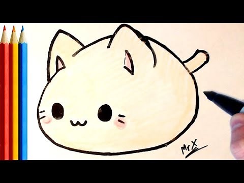 (fast-version) How to Draw a Fat Cat (super easy) - Step by Step Tutorial