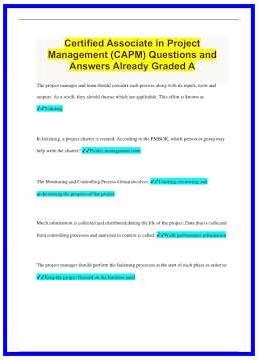 Certified Associate in Project Management CAPM Questions and Answers Already Graded A1922 636x882
