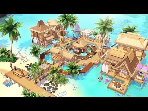 BEACH RESORT 🌊🌴 | THE SIMS 4 - Speed Build (NO CC)