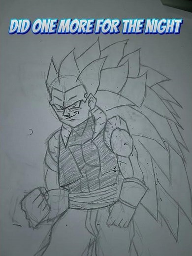 Ssj 3 gotenks(adult) xeno. Drawing showcase