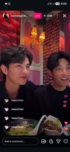 Xx : my mom call me, she will be worried if I'm not answering, say hi to herHello, we're live now, he is xiao heZz : hello auntie Zz : auntie is sooo cuteXx telling that they're cute when playing mahjong 🥺🥺🤏🏻 sooo cute