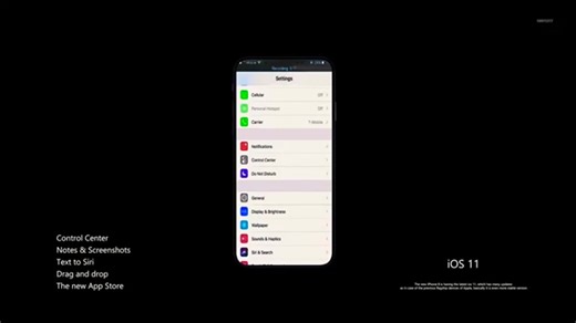 iPhone8搭载ios 11最新系统官宣片