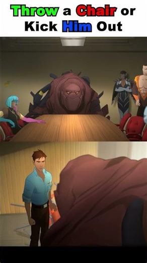 This what happens when you throw chair at him