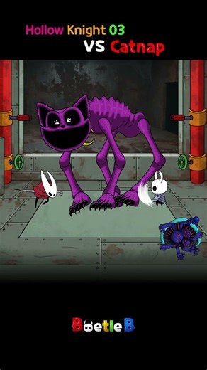 할로우 나이트 vs 캣냅 : 거대 괴물과의 최후의 결전! (Hollow Knight vs Catnap Animation)