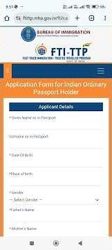 how to fti -ttp fill the online(fast terminal immigration in india)