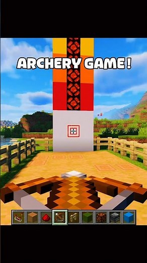 Easy Minecraft Redstone Archery Tutorial (100% WORKING) #minecraft #gaming
