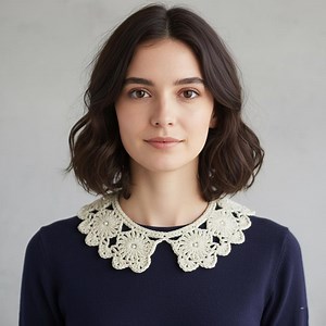 Crochet Lace Collar Pattern – Vintage Style - PDF Download - Etsy