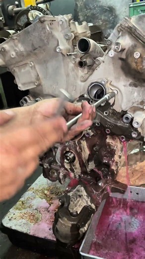 V6 Engine WaterBody Remove #automobile #engineblock #mechanic #usa #mechaniclife