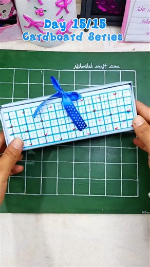 DIY Aesthetic Storage Box from Waste Cardboard! 🎀✨ #shorts #cardboardcraft
