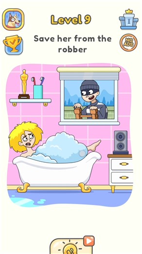 DOP 5 (Delete One Part) Level-09 Save her from the robber #viral #shorts #shortsfeed