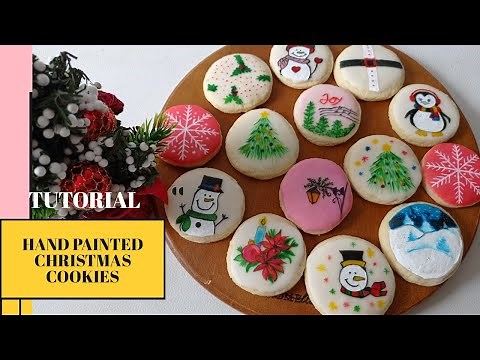 Hand Painted Christmas Cookies | Painted Cookies Tutorial | Christmas Cookies | Painted Cookies