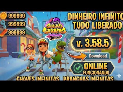 Subway Surfers Mod Menu 3.59.1 🤑 Dinheiro Infinito e Tudo Desbloqueado Mod Menu 2026