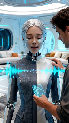 🤯2032: The Beautiful Android Will Amaze You in Your Living Room! #robotics #robots #androide16 #sf