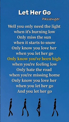 Let Her Go – Passenger | Lyrics Video | Sing Along | Karaoke with Lyrics | Videoke Hits #Shorts