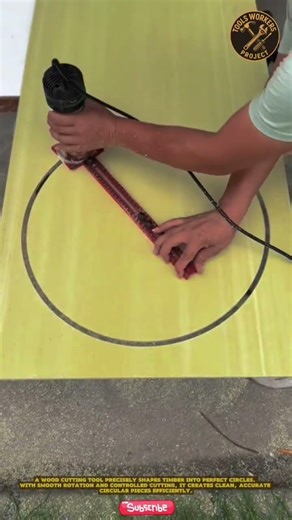 Circular Board Cutting Tool 🔵🪵 | Perfect Round Cuts #beautifultools #tools #toolsworkersproject