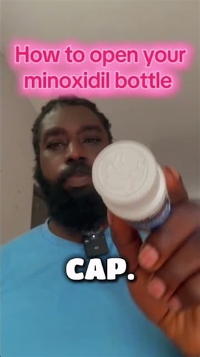 How to open minoxidil bottle