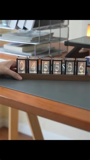 Moody Mouse® | I just got this walnut Nixie-tube style LED clock — it’s vintage vibes with modern brains. 16M colors, WiFi sync, app control, alarm +... | Instagram
