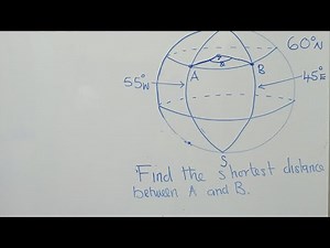 Find the shortest distance -Earth Geometry