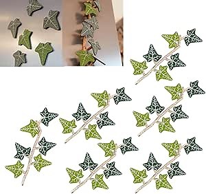 Ivy Fridge Magnets, 3D Printed Ivy Fridge Magnet with Articulating Stems, 3D Printing Artificial Ivy Fridge Magnet, Cute Housewarming Gift for Plant Lovers Suitable for Home Kitchen Office,2set