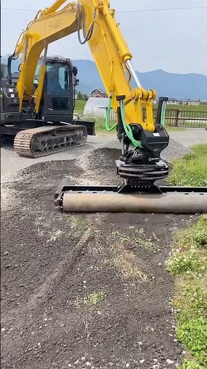グレーディングビーム敷均し #重機 #チルトローテーター #守屋建設株式会社