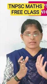 TNPSC MATHS FREE CLASS