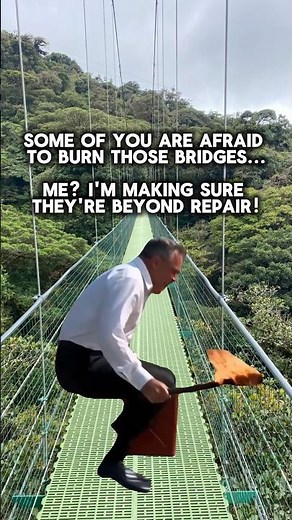 Have any bridges that need burning?!🔥👀 #healingjourney #shorts #burningbridges #funny #trending