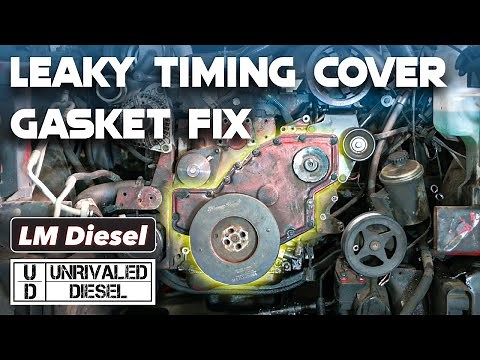 How to FIX a Leaky TIMING COVER GASKET On a 5.9 Cummins! | 4k