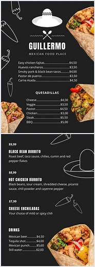 Illustrated Mexican Menu Template