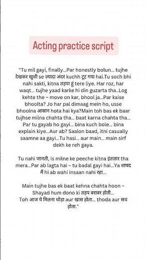 🎬 BOLLYWOOD AUDITION SCRIPT | Acting Practice for Actors 🎭