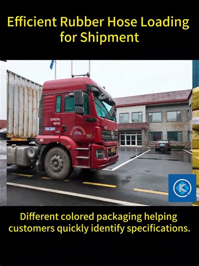 Efficient Rubber Hose Loading for Shipment