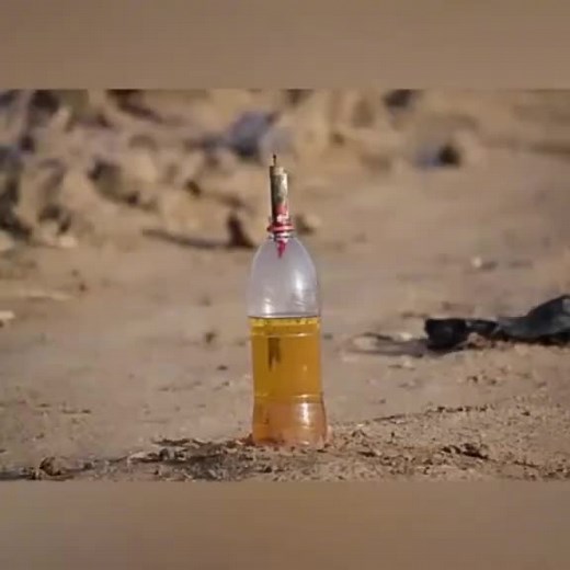 Explosive Reaction of a Plastic Bottle with Liquid