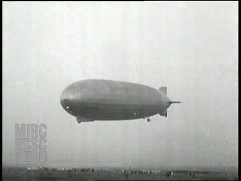 AMAZING! Massive German Airship Landing Live Graf Zeppelin in 1929 America full video audio