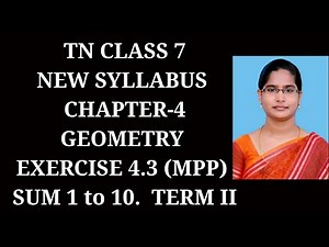 7th maths Term-2 Ch-4 Geometry | Ex-4.3 (1 to 10 sums) | Samacheer 2021