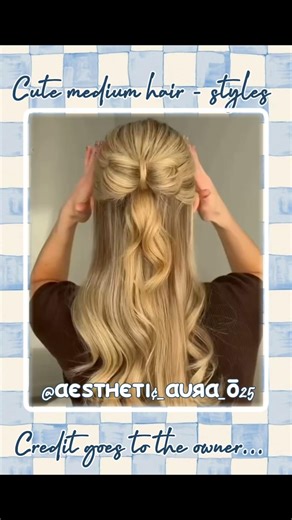 “Cute & Easy Medium Hair Hairstyle Tutorial ✨💗 Everyday Hairstyle” #cute #hairstyle #viral #hair