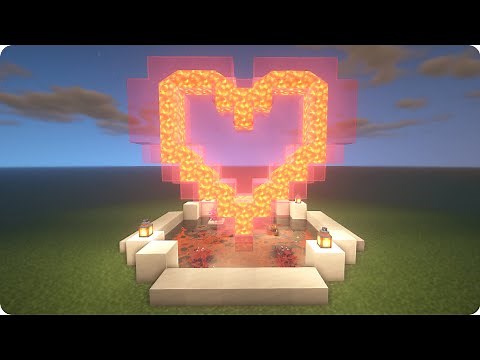 How to build Heart Lava Fountain - Minecraft Tutorial! [ Girl Builder Pachimarik ]
