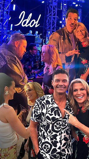 Vanna White on Instagram: "Tune in and look out for a familiar face on #IDOL tonight 👀… But first, check out how much fun I had behind the scenes with @ryanseacrest, the @americanidol judges and singers, and even @jellyroll615!! Thanks for having me!"