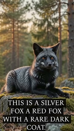 The Most Rare Fox in the World: The Silver Fox #SilverFox #WildAnimals #NatureLovers #Shorts #Foxes
