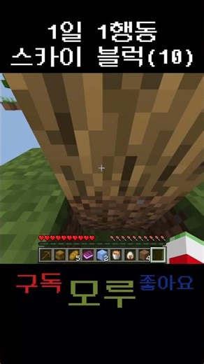 1일 1행동 스카이 블럭(10일차) #minecraft #마인크래프트