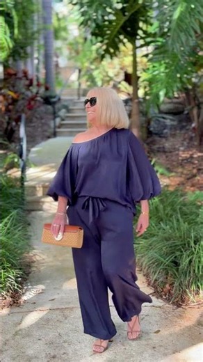 Over 60 Style: Black Satin Top Styled 2 Ways | White vs Black Pants