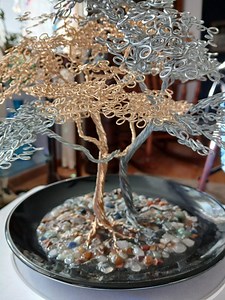 Silver and Gold Twisted Wire Tree - Etsy UK