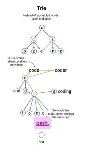Stop Wasting Memory — Use a Prefix Tree 🌲 #Shorts
