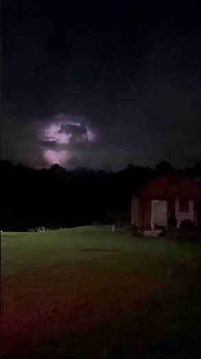 Cloud Lit From Within By Powerful Lightning Flashes