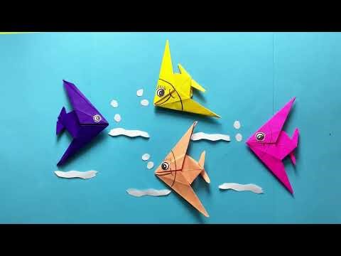 How to make two Origami fishes # easy Origami fishes