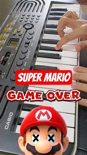 Super Mario Game Over teclado 🎹 #music #teclado#piano #supermario #mariogamer