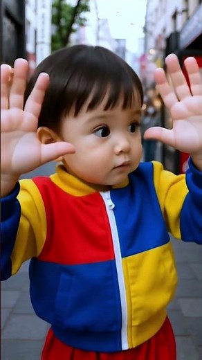 Myeongdong Baby Bird-Arm Challenge Full Ver. #pixverse #pixverseai #babydance #birdarmchallenge